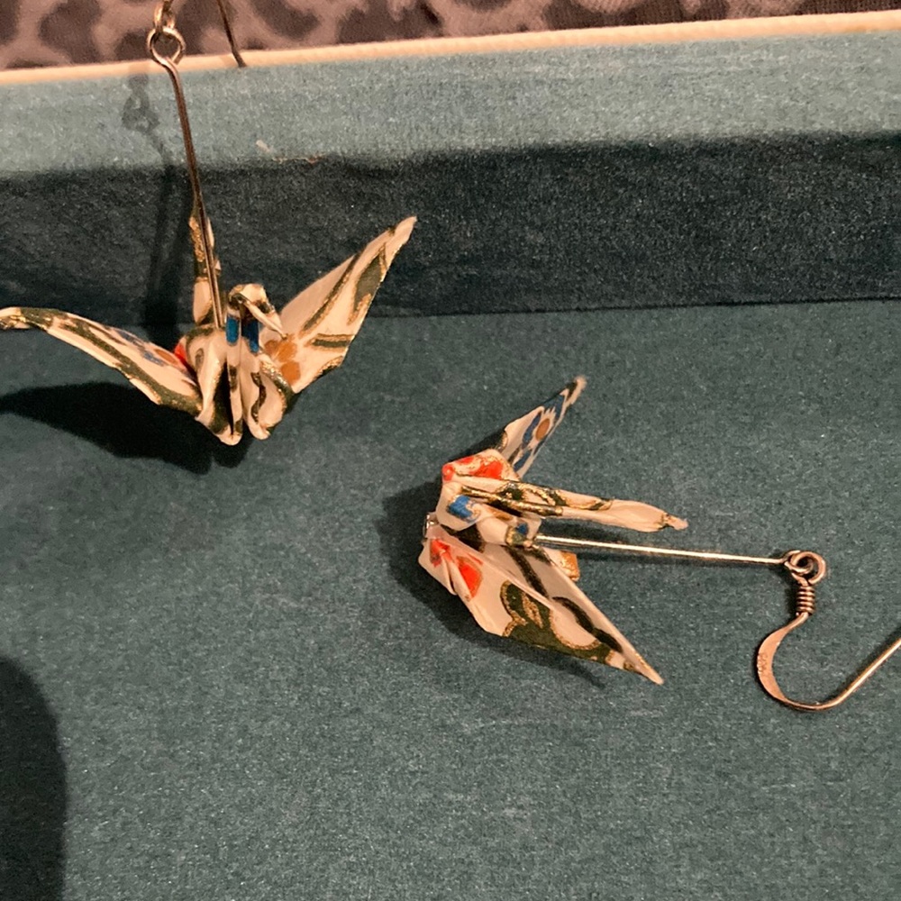 Origami Crane Earrings